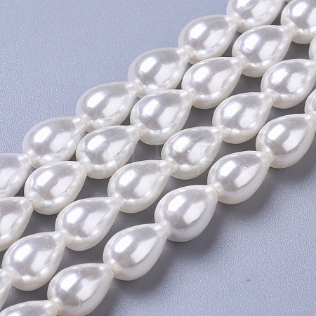 Polished Shell Pearl Beads Strands BSHE-L042-A05-1