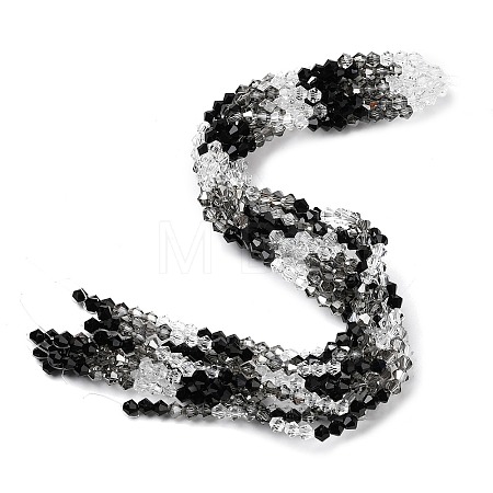 Transparent Gradient Color Glass Beads Strands GLAA-F131-01B-05-1