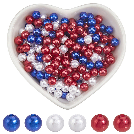 Independence Day Acrylic/ABS Plastic Imitation Pearl OACR-SP0001-66A-01-1