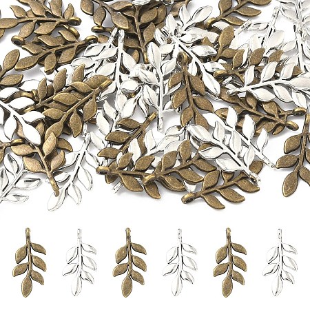 60Pcs 2 Colors Tibetan Style Alloy Pendants FIND-YW0011-27-1