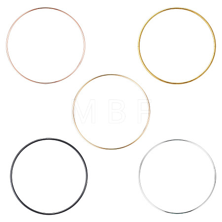 5Pcs 5 Colors Iron Rings FIND-TA0011-10-1