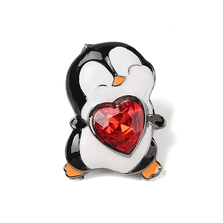 Zinc Alloy Rhinestone Brooches JEWB-E037-02B-02-1
