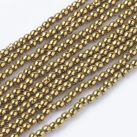 Non-Magnetic Synthetic Hematite Beads Strands X-G-G091-2mm-1-1