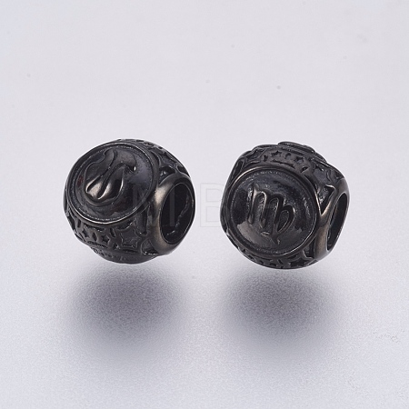 316 Surgical Stainless Steel European Beads STAS-F195-128B-01-1