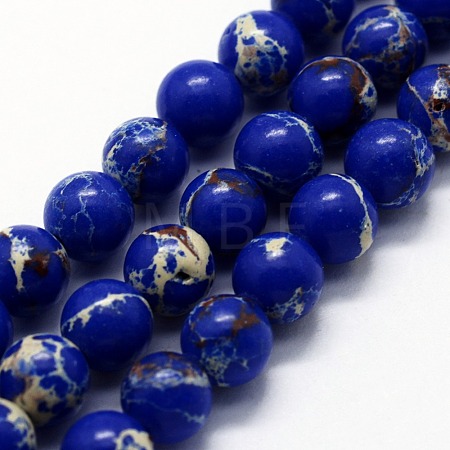 Synthetic Imperial Jasper Beads Strands G-I199-35-6mm-H-1