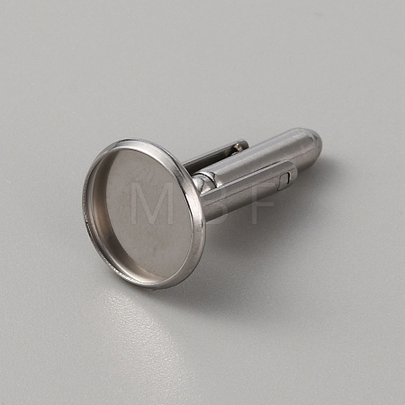 304 Stainless Steel Cuff Button STAS-WH0017-027-1