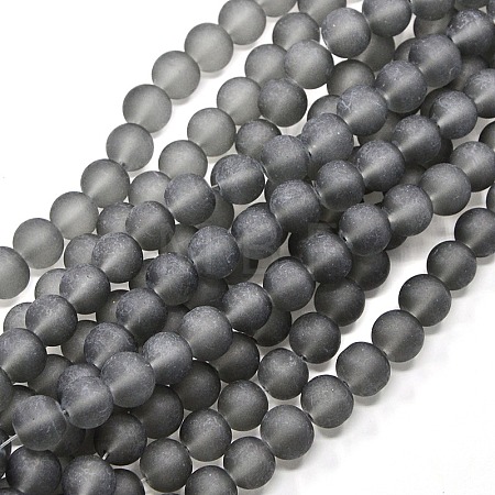 Baking Paint Transparent Glass Bead Strands GLAA-S031-10mm-12-1
