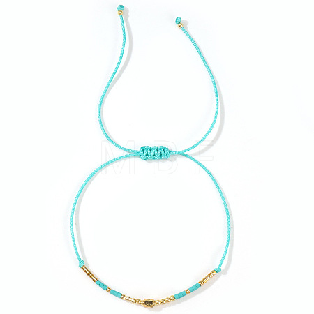 Glass Seed Bead Braided Bracelets for Women AW0420-1-1