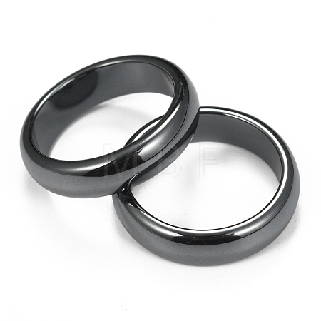 Non-Magnetic Synthetic Hematite Finger Rings RJEW-J005-03-1