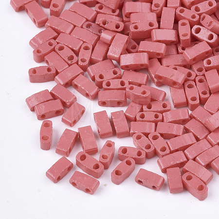 2-Hole Baking Paint Glass Seed Beads SEED-S023-17B-18-1