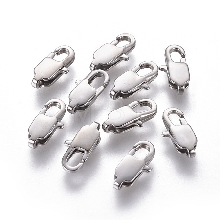Non-Tarnish 304 Stainless Steel Lobster Claw Clasps STAS-G201-06B-P-1