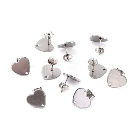 Non-Tarnish 304 Stainless Steel Stud Earring Findings STAS-I183-07B-07P-1