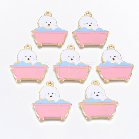 Alloy Enamel Pendants X-ENAM-T011-27KC-RS-1