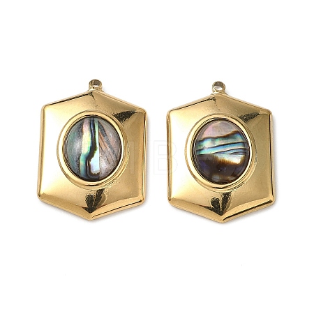 Natural Paua Shell Pendants STAS-G397-19G-02-1