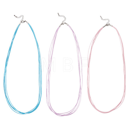 6Pcs 3 Colors 1MM Polyester&Cotton Waxed Cord 5-Strand Necklace Making MAK-TA0001-36A-1