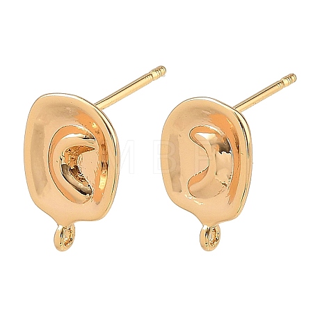 SHEGRACE Brass Stud Earring Findings XGRQ6M605-903G-1