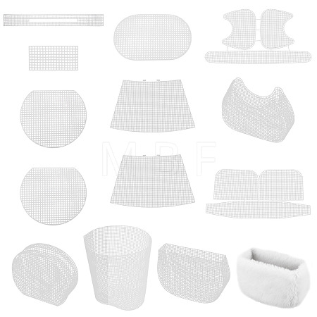 4styles Plastic Mesh Canvas Sheet DIY-TA0015-42-1