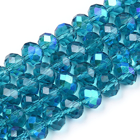 Electroplate Glass Beads Strands LS-EGLA-A034-T8mm-L25-1