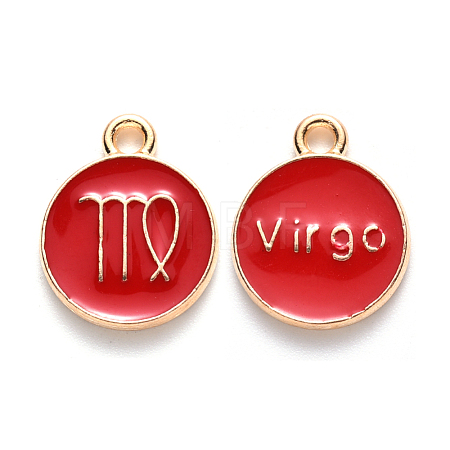 Alloy Enamel Pendants X-ENAM-S124-01B-07B-1