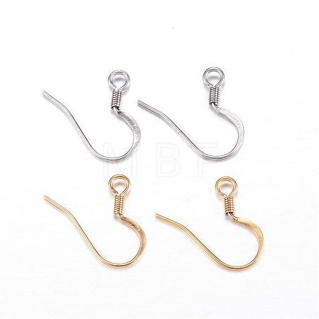 304 Stainless Steel French Earring Hooks STAS-N0013-15-1