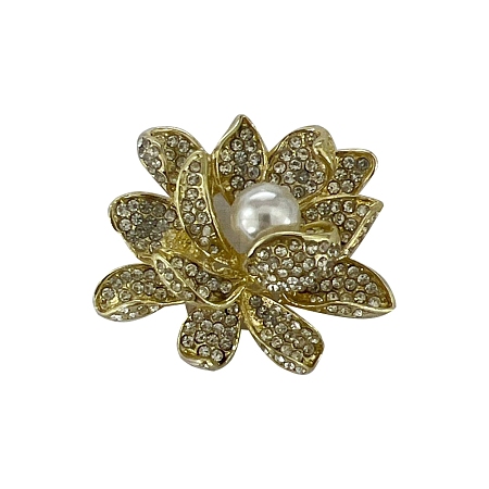 Flower Alloy Crystal Rhinestone Brooch PW-WG24C40-01-1