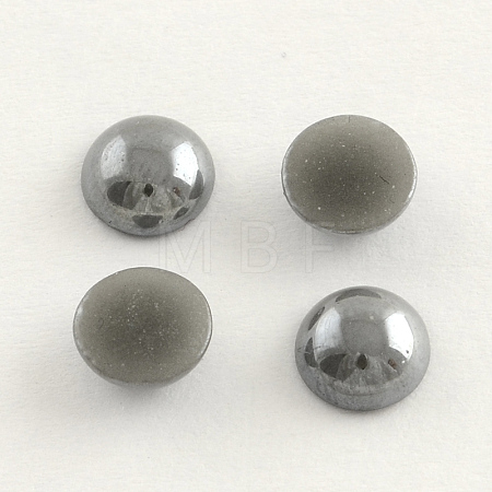 Pearlized Plated Opaque Glass Cabochons PORC-S801-14mm-41-1