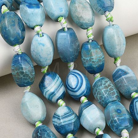 Natural Dragon Veins Agate Beads Strands GG-CBA8E33-A01-01-1