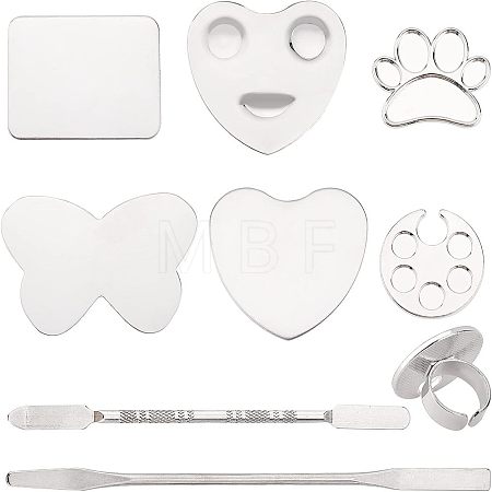 Alloy & 430 & 410 Stainless Steel Palette and Double Head Spoon Palette Spatulas Stick Rod MRMJ-FG0001-13-1