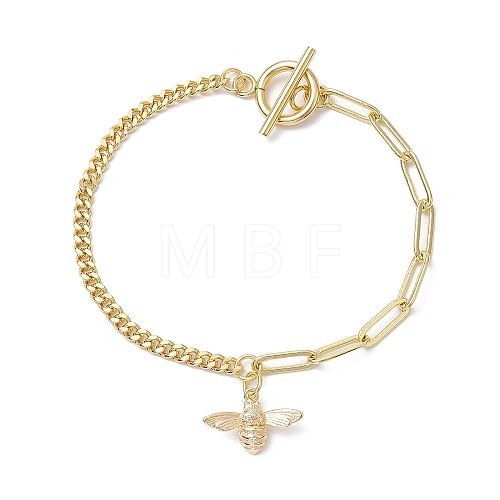 Brass Charm Bracelets BJEW-JB10392-04-1