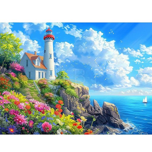 Lighthouse Island DIY Diamond Painting Kit PW-WG8E973-02-1