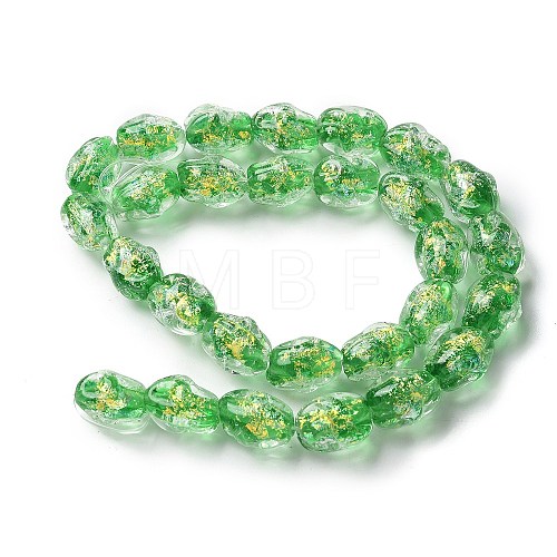 Handmade Foil Lampwork Beads Strands FOIL-Z001-06G-1