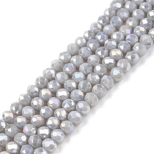 Electroplate Glass Beads Strands EGLA-A044-P3mm-B19-1