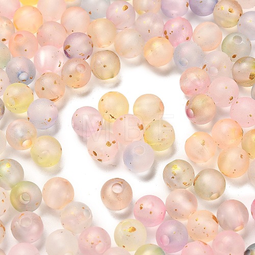 Frosted Transparent Acrylic Beads OACR-F013-13A-1