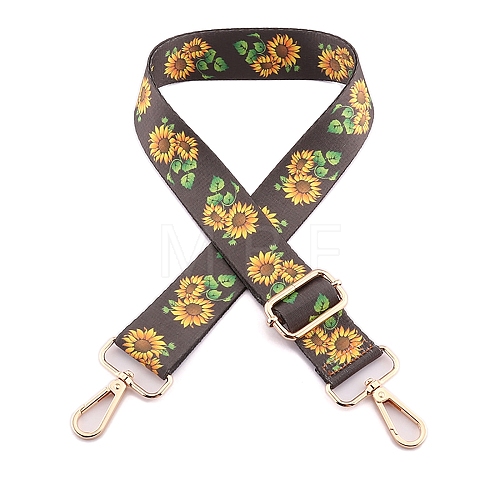 Flower Pattern Nylon Canvas Handbag Webbing Bag Straps PW-WG5C768-08-1