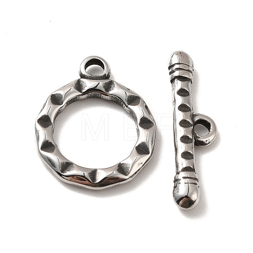 316 Stainless Steel Toggle Clasps STAS-A060-02AS-1