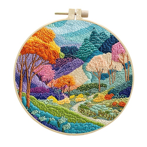 DIY Landscape Pattern Embroidery Kits for Beginners PW-WGF1DF3-03-1