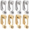 20Pcs 2 Styles 304 Stainless Steel Clip-on Earring Converters Findings STAS-SC0006-83-1