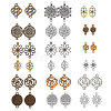 72Pcs 18 Styles Tibetan Style Alloy Connector Charms FIND-SC0003-34-1