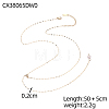 304 Stainless Steel Lariat & Y Necklace NJEW-OY002-31G-2