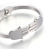 304 Stainless Steel Bangles BJEW-L643-06G-2