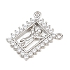 Brass Micro Pave Clear Cubic Zirconia Pendants KK-CBA6A75-48B-P-2