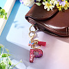 Alloy Resin Butterfly Keychains KEYC-TADJ0002-02G-P-4