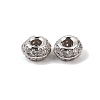 925 Sterling Silver Micro Pave Clear Cubic Zirconia Spacer Beads SE-CBAF1B2-18A-P-1