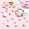 30Pcs Flocky Opaque Acrylic Beads OACR-YW0004-38A-5