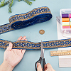 Rhombus Pattern Polyester Ribbon with Paillette OCOR-WH0047-49B-3