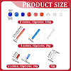 207G 15 Styles Independence Day Glass Seed Beads SEED-PH0002-73-2