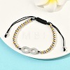 304 Stainless Steel Infinity Link Bracelets BJEW-F534-01GP-01-1