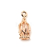 Brass Micro Pave Clear Cubic Zirconia Pendants ZIRC-WH0002-16-1