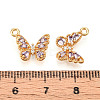 Brass Micro Pave Cubic Zirconia Charms X1-KK-N262-112A-G-3
