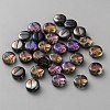 Transparent Electroplated UV Plating Glass Beads GLAA-TAC0024-12C-I-1